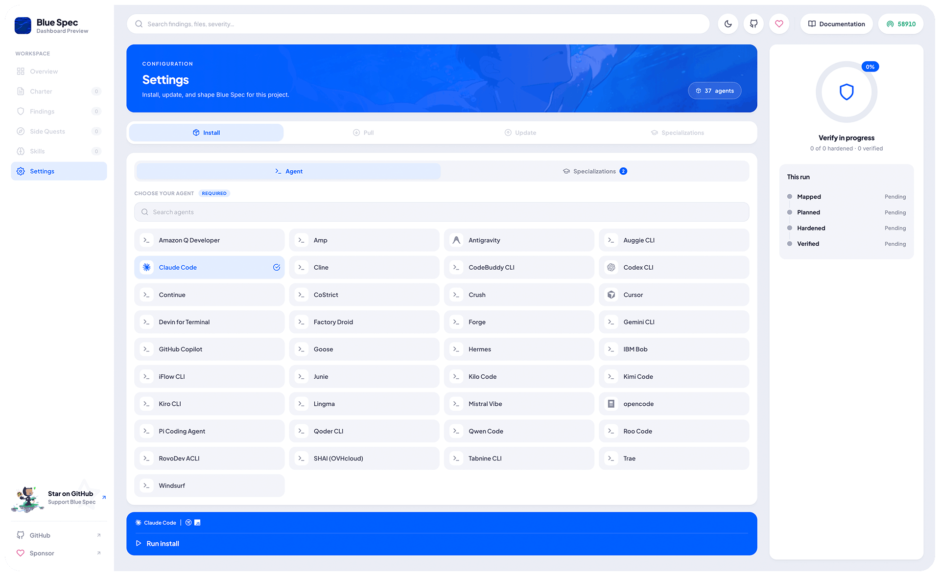 Lagune dashboard overview