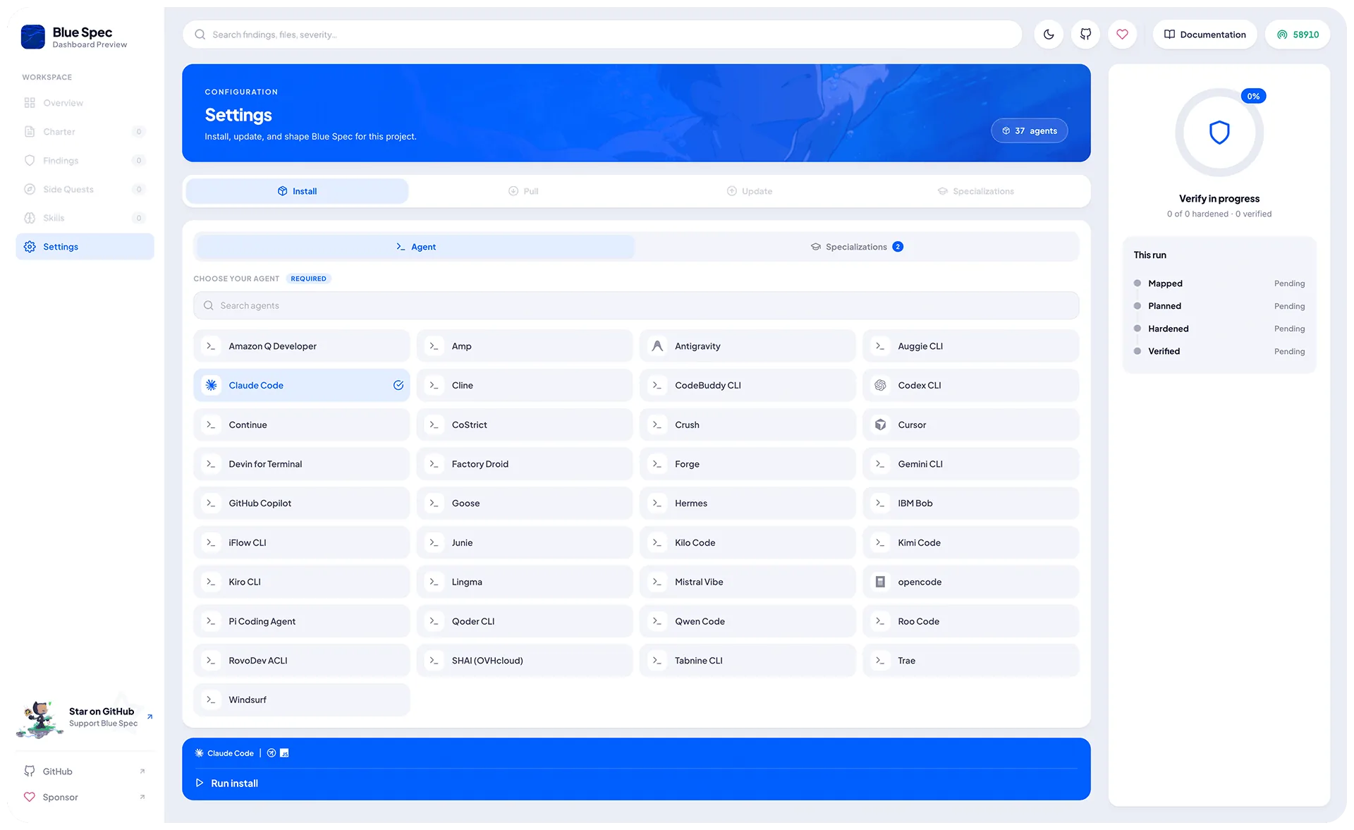Lagune dashboard overview